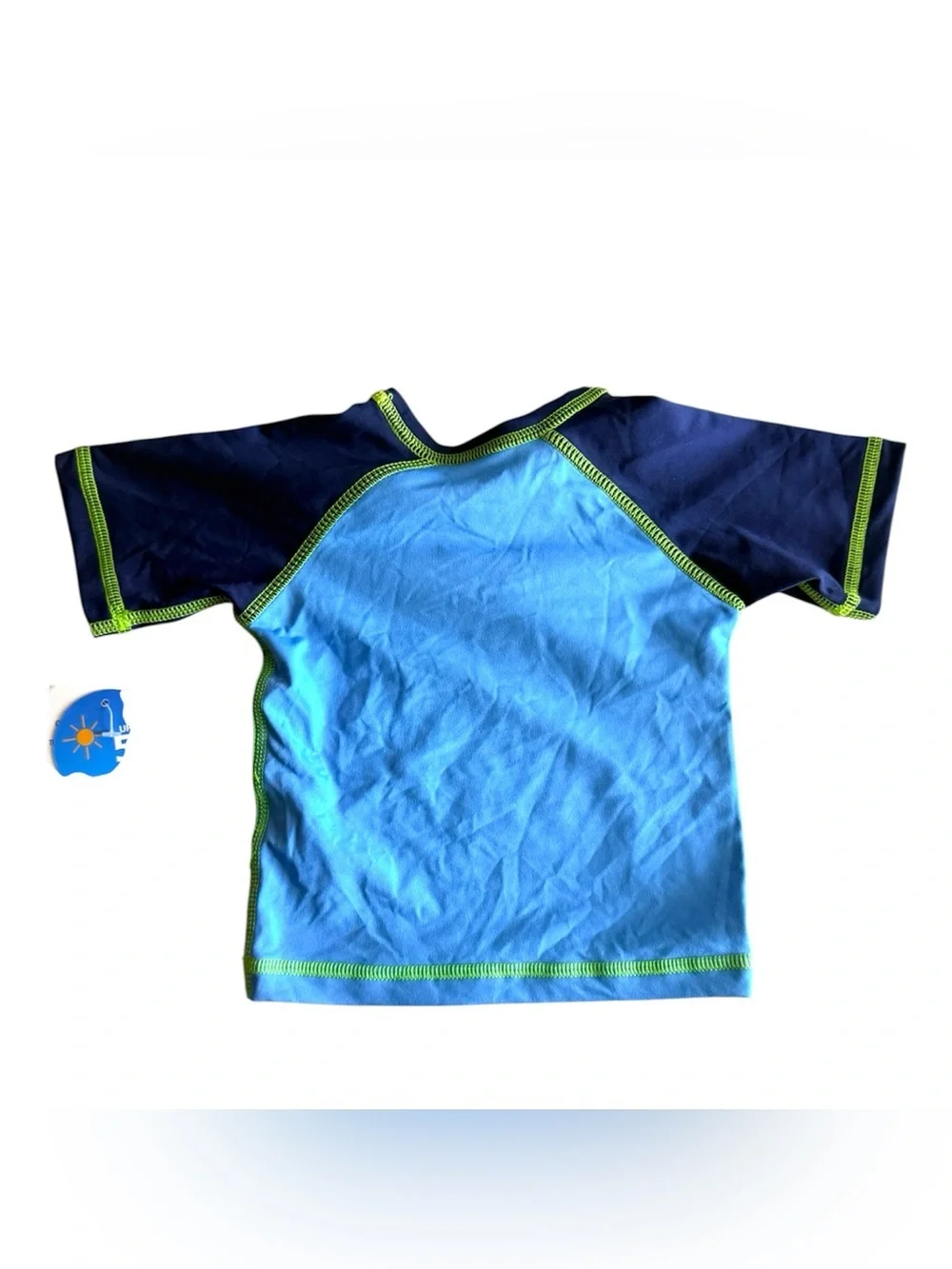 Wave Zone Kids Blue Shark Rash Guard Swim Shirt. Size 3-6 Months